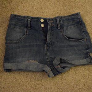 Top Shop Light Blue High-Waisted Shorts